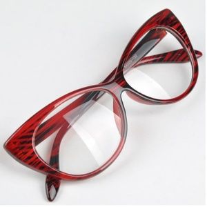 RED cateye eyeglasses